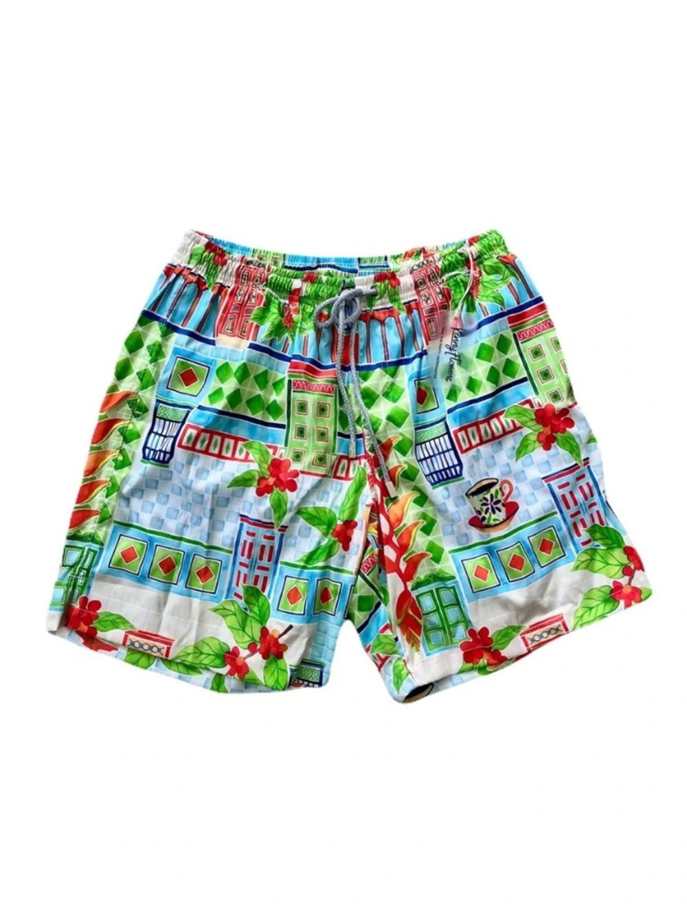 NWT Kenny Flowers Multicolor ‘The Guatape’ Swim Trunks, Size XXL